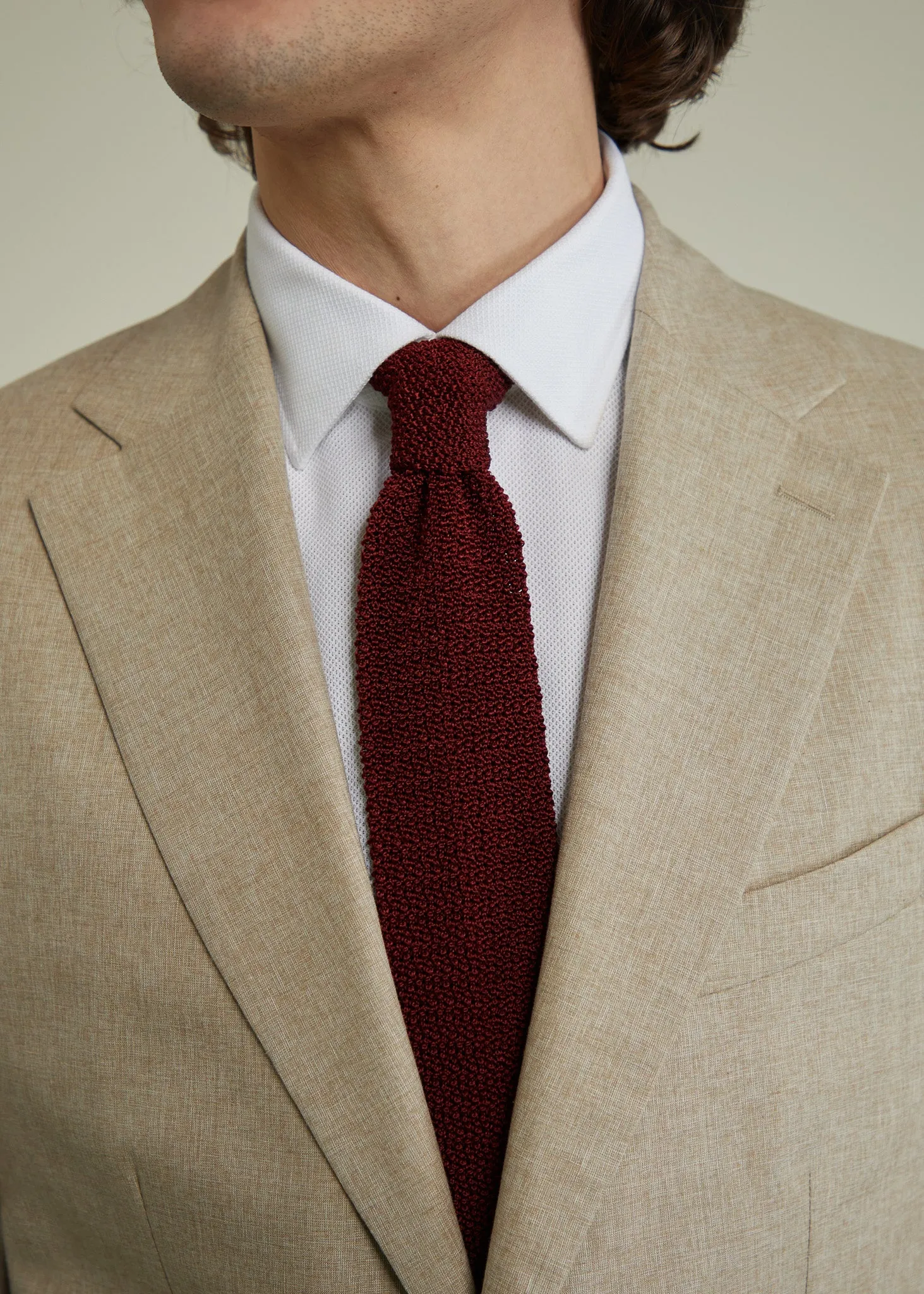 Crispy tie in burgundy 