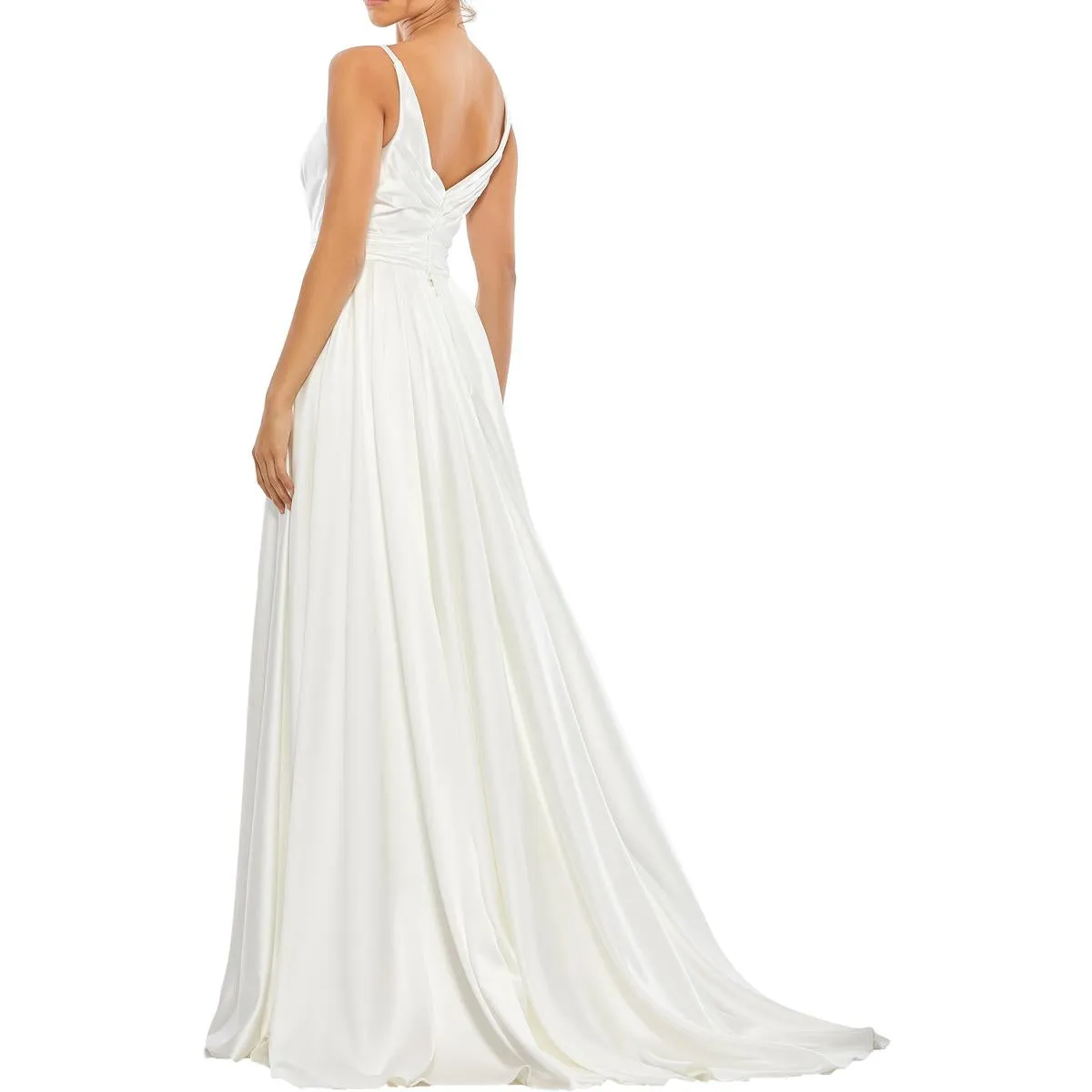 Womens Satin Long Evening Dress