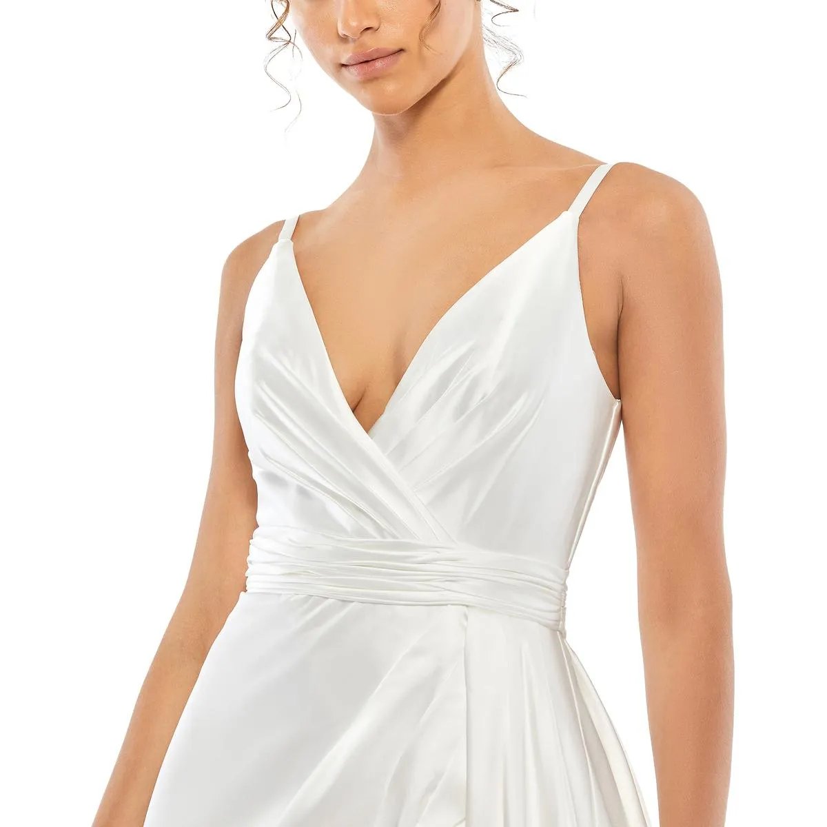 Womens Satin Long Evening Dress