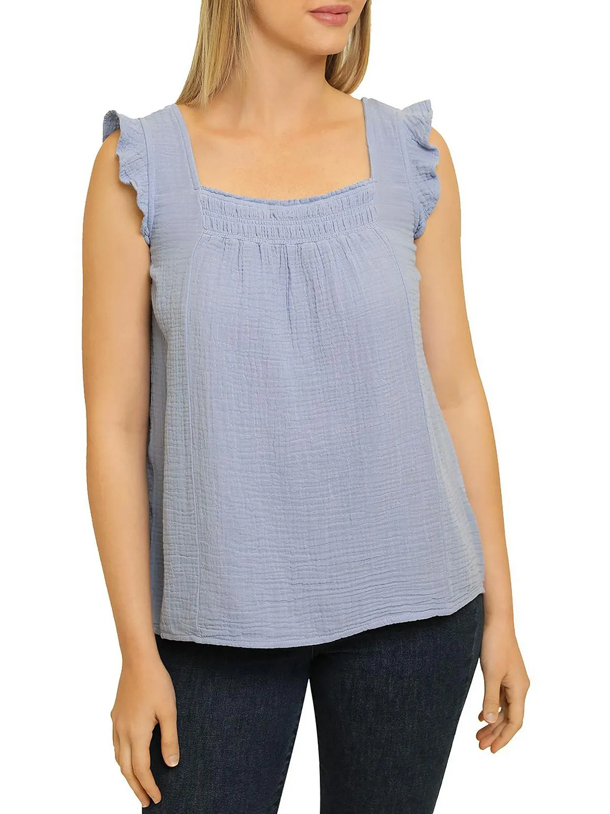 Womens Square Neck Sleeveless Tank Top